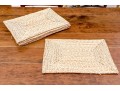 Group Of Six Woven Natural Fiber Place Settings