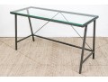 Metal And Glass Top Console / Desk