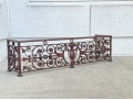 Impressive Antique Hand Wrought Iron Fire Fender 
