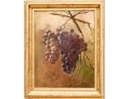 Oil On Board, Grape Clusters On Vine