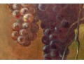 Oil On Board, Grape Clusters On Vine