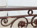 Impressive Antique Hand Wrought Iron Fire Fender 
