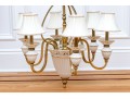 Lenox By Quoizel Brass And Ceramic Chandelier