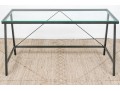Metal And Glass Top Console / Desk