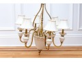 Lenox By Quoizel Brass And Ceramic Chandelier