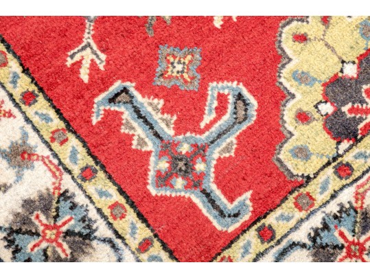 Hand-knotted Wool Kazak Carpet, 3'-9