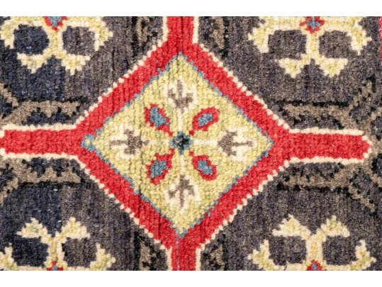 Hand-knotted Wool Kazak Carpet, 3'-9
