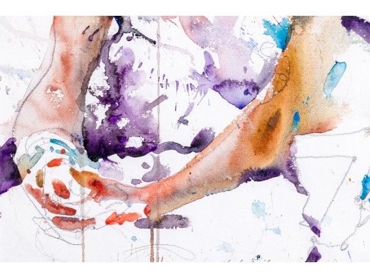 Charles Reid (American, 1937-2019) Watercolor Portrait Of Elizabeth Meissner Gaynor