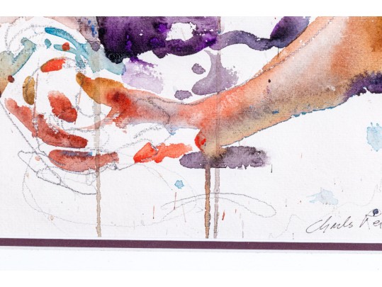 Charles Reid (American, 1937-2019) Watercolor Portrait Of Elizabeth Meissner Gaynor