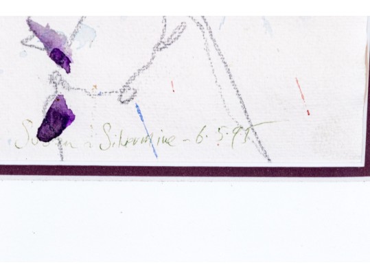 Charles Reid (American, 1937-2019) Watercolor Portrait Of Elizabeth Meissner Gaynor