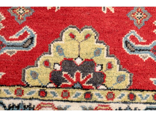 Hand-knotted Wool Kazak Carpet, 3'-9