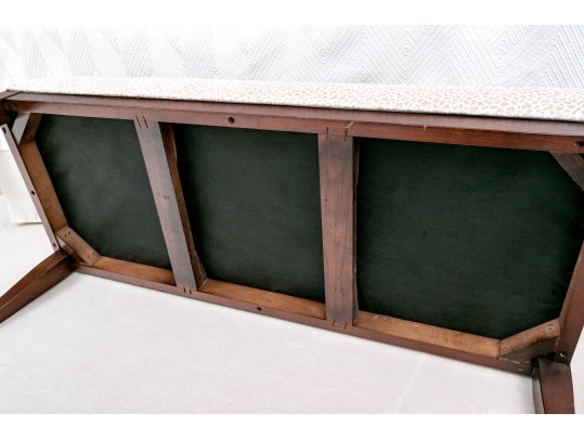 Custom Giraffe Pattern Upholstered Bed End Bench