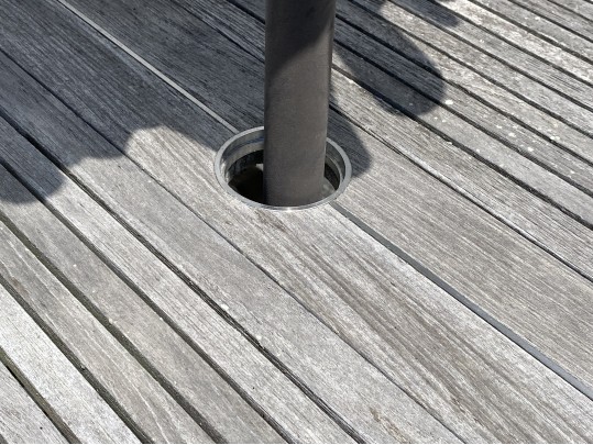 Barlow Tyrie Extension Teak Top Table, With Eight Armchairs And Umbrella