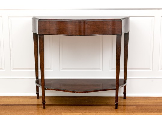 Mahogany Bowfront Console Table