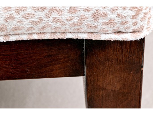 Custom Giraffe Pattern Upholstered Bed End Bench