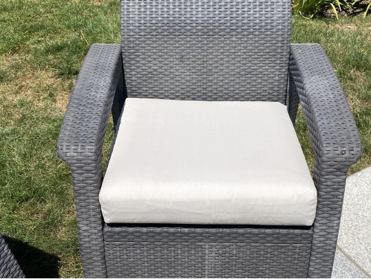 Pair Of Outdoor Resin Woven Armchairs