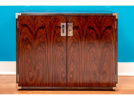 Jonathan Charles Modern Campaign Style Rosewood Cabinet