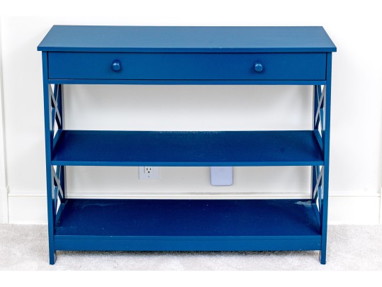 Blue Finished Tiered Console