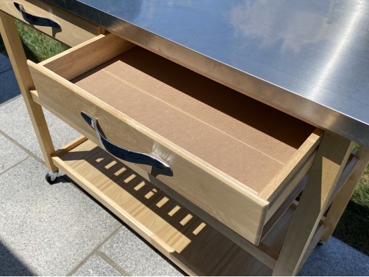 Quality Tiered Rolling Cart With Stainless Steel Top