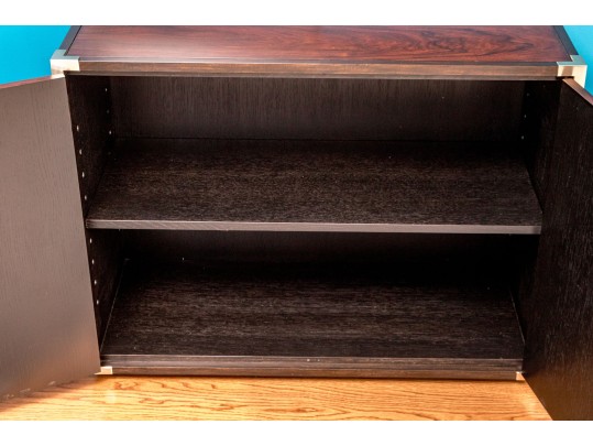 Jonathan Charles Modern Campaign Style Rosewood Cabinet