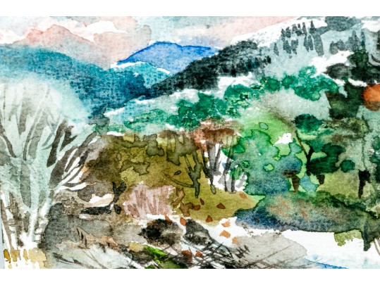McKay Signed Watercolor On Paper, Landscape, 1988