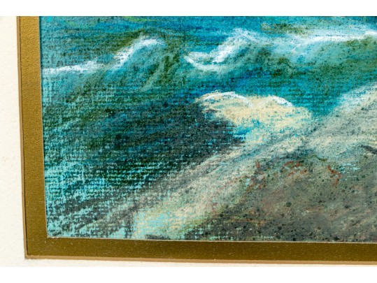 Noah See Pastel On Paper, Coastal Landscape, 1964