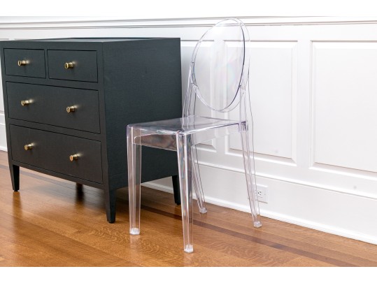 Translucent Acrylic Oval Back Side Chair