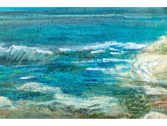 Noah See Pastel On Paper, Coastal Landscape, 1964