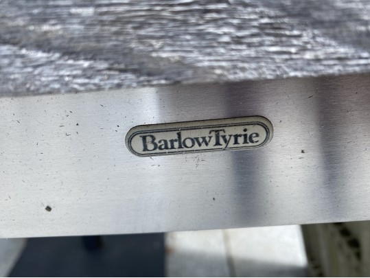 Barlow Tyrie Extension Teak Top Table, With Eight Armchairs And Umbrella