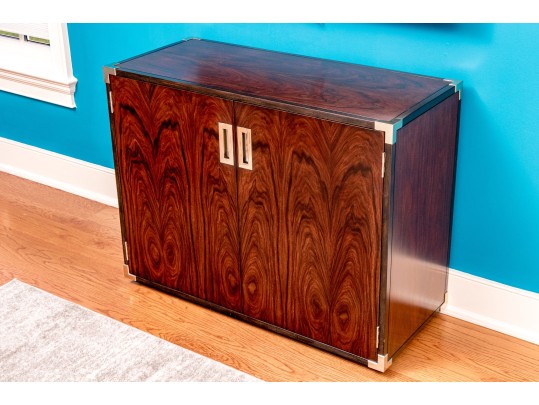 Jonathan Charles Modern Campaign Style Rosewood Cabinet