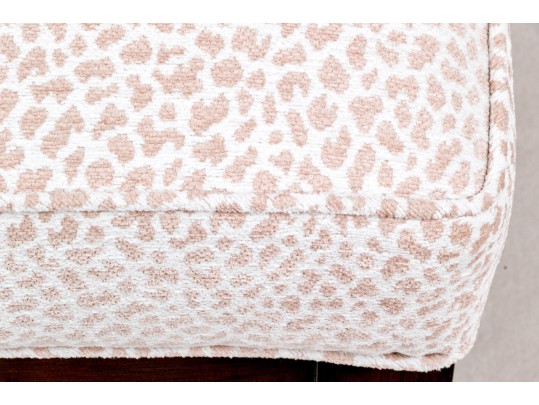 Custom Giraffe Pattern Upholstered Bed End Bench