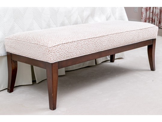Custom Giraffe Pattern Upholstered Bed End Bench
