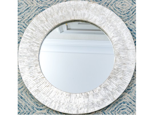 Decorative Capiz Framed Circular Mirror