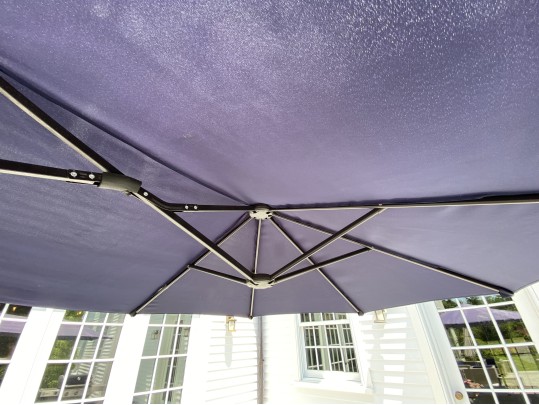 Barlow Tyrie Extension Teak Top Table, With Eight Armchairs And Umbrella