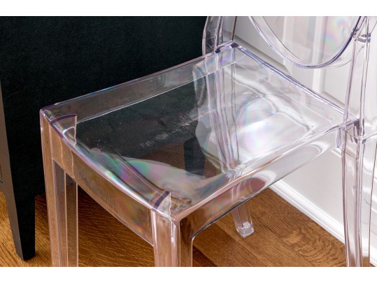 Translucent Acrylic Oval Back Side Chair