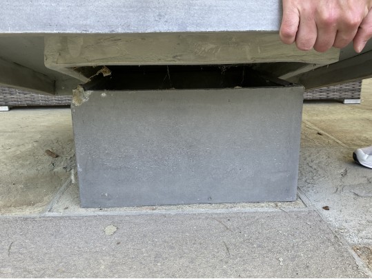 Quality Heavy Cement Outdoor Cocktail Table