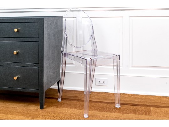 Translucent Acrylic Oval Back Side Chair