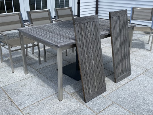 Barlow Tyrie Extension Teak Top Table, With Eight Armchairs And Umbrella