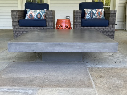 Quality Heavy Cement Outdoor Cocktail Table