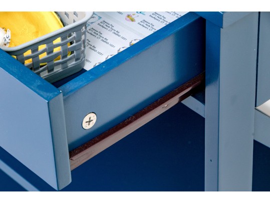 Blue Finished Tiered Console