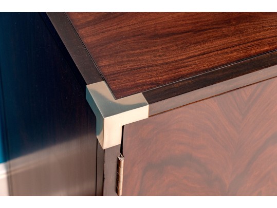 Jonathan Charles Modern Campaign Style Rosewood Cabinet
