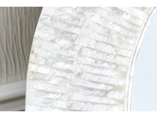 Decorative Capiz Framed Circular Mirror