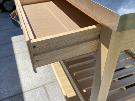 Quality Tiered Rolling Cart With Stainless Steel Top