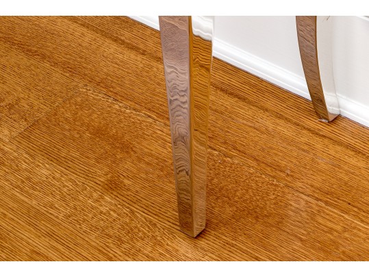 Sleek Marble And Chrome Console Table