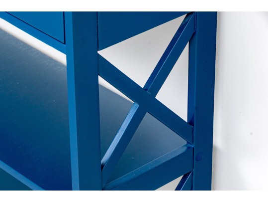 Blue Finished Tiered Console