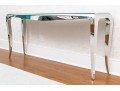 Sleek Marble And Chrome Console Table