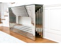 High-Quality Chrome And Glass Top Console Table