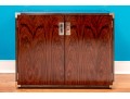 Jonathan Charles Modern Campaign Style Rosewood Cabinet