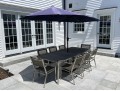 Barlow Tyrie Extension Teak Top Table, With Eight Armchairs And Umbrella