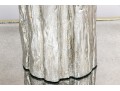Chic Pair Of Silvered Faux Bois Table Lamps